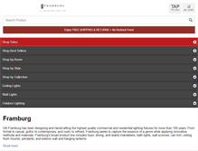 Tablet Screenshot of framburglightinglights.com